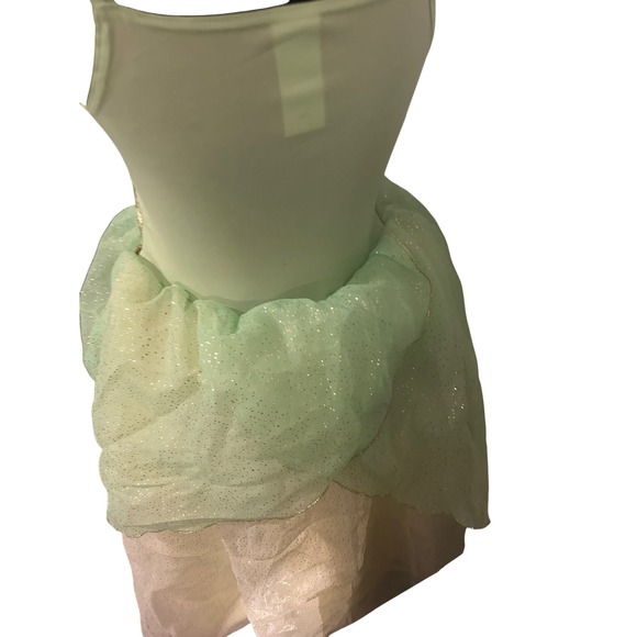 Disney Parks Princess Tiana Costume Dress Green Gold ballgown Size 13 - Picture 6 of 7